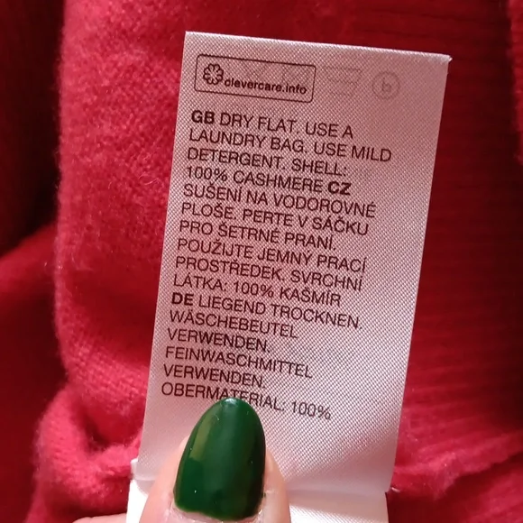 & Other Stories X Anthropologie Red Belted 100% Cashmere Mini Dress - Picture 9 of 12